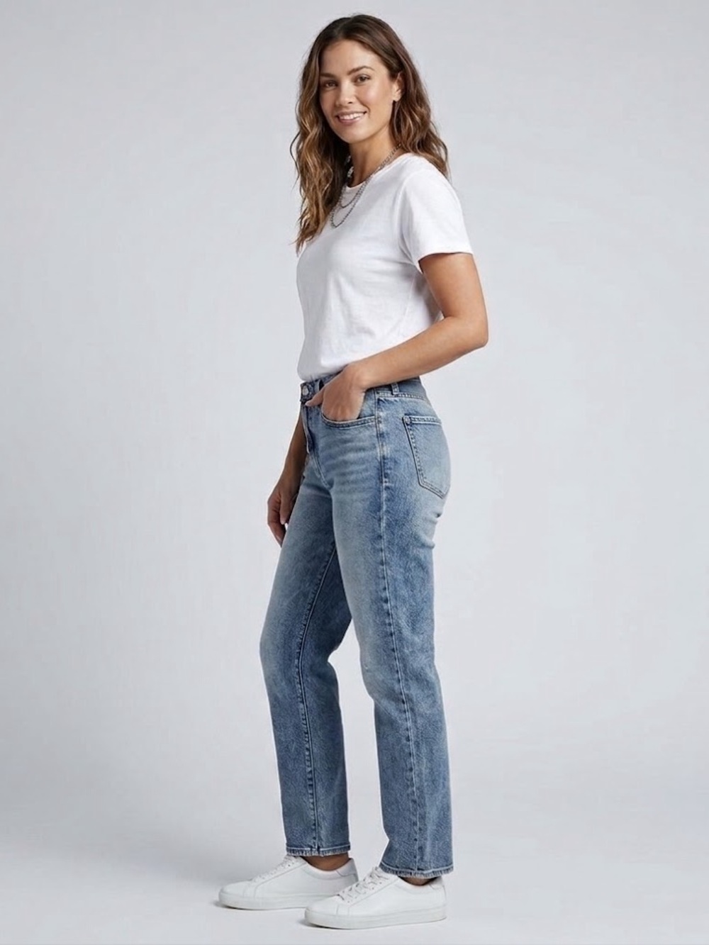 Silver Jeans Dad Jean Light Wash Stretch Loose 90s Straight Leg Womens Size 25
